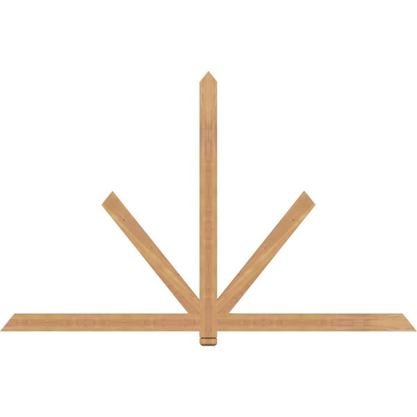 Ekena Millwork Kennewick Timber Gable Bracket, Western Red Cedar, 84"W x 53"H x 1 1/2"D x 3 1/2"F, 15/12 Pitch GBW084X53X0204KEN00SWR - main